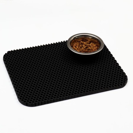 Animal rug EVA, cellular, 27 x 34 cm, black-2