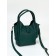 Bag Female Tout with zipper, dark green color