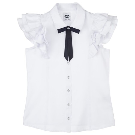 Blouse with a removable bow, height 146 cm