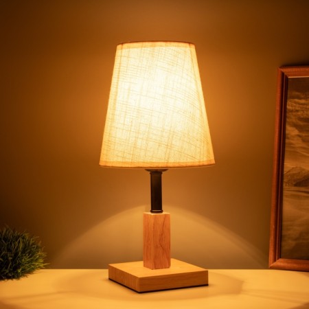 Table lamp "Cold" 1x40W E27 Light wood 16x16x34cm-1