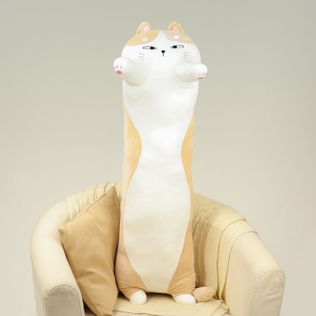 Soft toy-podushka "cat", 110 cm, beige color
