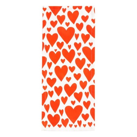 Red Hearts 30x70cm, 100% cotton, sarzha 190 g/m2-3