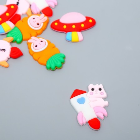 Decor for creativity rubber "Cosmos" set of 12 pcs mix 3.3x2.5 cm-1
