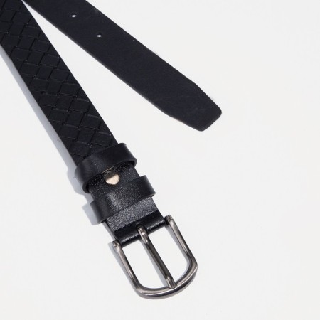 Building belt, width 3 cm, screw, metal buckle, black color-1