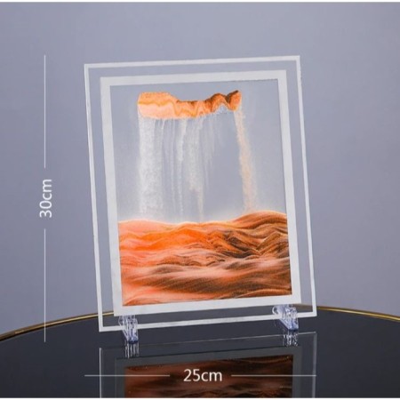 Sanding clock-picture "Desert", 30 x 25 cm, anti-stress, orange sand-3