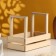 Kashpo wooden double -ruddy with handles 24.5x14x19.5 cm natural