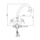 Accoona A4078 kitchen mixer, two -wound, with a nut, brass, chrome
