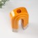 Ceramics candlestick for 1 candle "Scar" sand-orange 10.3x6.2x18 cm