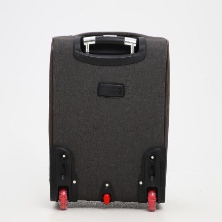 Small 20 suitcase, lightning department, code castle, 3 wheels, 2 outer pockets, brown color-6