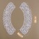 Collar sewing, guipyur, 22 × 5.5 cm, white color