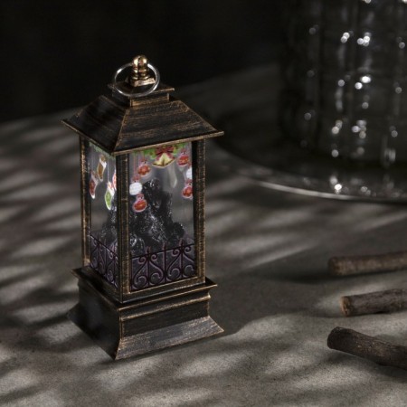 LED figure "fireplace with socks" 5.5 × 13 × 5.5 cm, plastic, batteries AG13x3, glow warm white-1