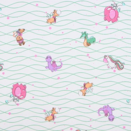 Diaper crumb I am "fairy -tale heroes", 90*120 cm, 100 cotton, flannel-1