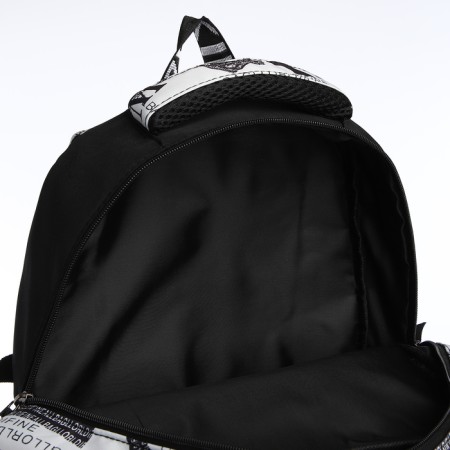 School backpack on lightning, 5 pockets, black/gray color-5