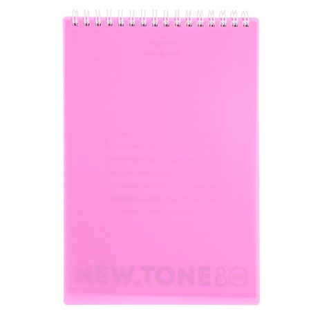 Блокнот А5 80л кл на гребне NEWtone PASTEL ПИОН, пласт обл, бл 80 г/м2