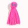 A toy for cats "octopus" from artificial fur, up to 19 cm, fuchsia