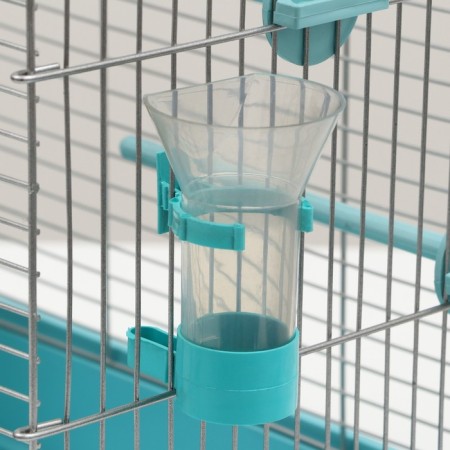 Birds of "Piggers" No. 101, chrome, equipped, 41x30x65 cm, turquoise-13