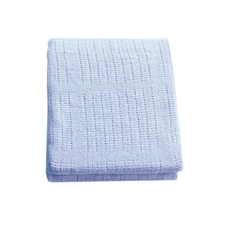 Knitted blanket, size 100x140 cm, blue color-4