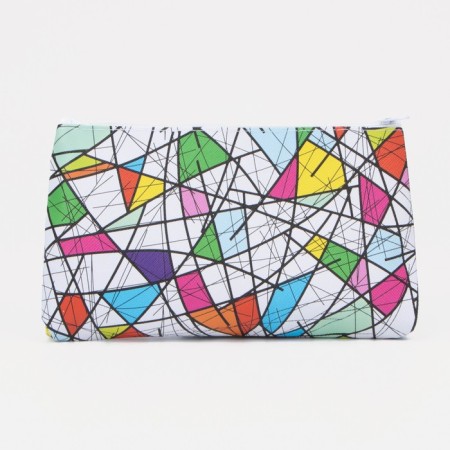 Cosmetic bag with lightning, white/multi -colored color-1