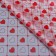Matte Film Transparent "Hearts", 58 cm x 10 m, red