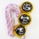 Foil ball 18 “Happy New Year. Sparks. Stars”, circle, black, golden