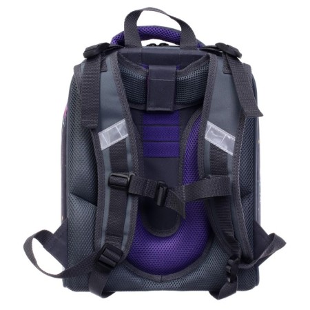 School backpack 38 x 30 x 16 cm, ergonomic back, stavia "owl", gray-5
