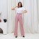 Women's straight pants MIST, size 50, pink color