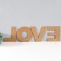 Panel letters "Love" The height of the letters 20 cm, set 4 details black