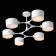 Ceiling EVOLUCE lamp. Sle183502-06. Gemento. 6x60 watts, E14, 73x95.5x32 cm, white color