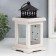 Summary tree on 1 candle "Lantern with a door" white aged 22x11.2x11.2 cm