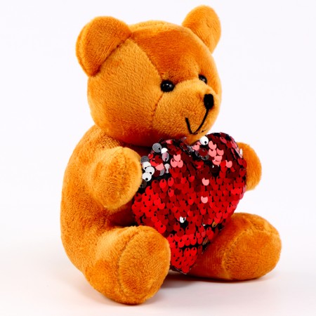Мягкая игрушка «Мишка с сердцем», 15 см-1
