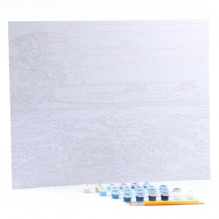 Picture on numbers on cardboard 40 × 50 cm "Marine beauties"-1