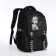 School backpack on lightning, 5 pockets, black color