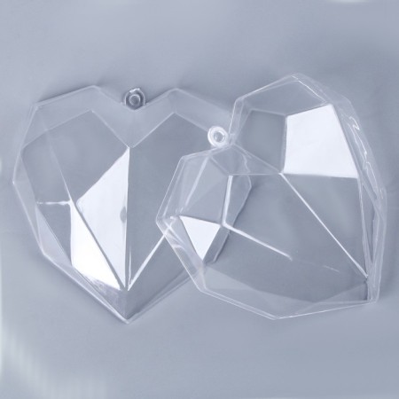 The basis for creativity and decoration "Heart", set of 2 pcs., Size 1 pc. - 10 × 10 × 6 cm-2