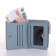 Women's wallet on the button, blue color