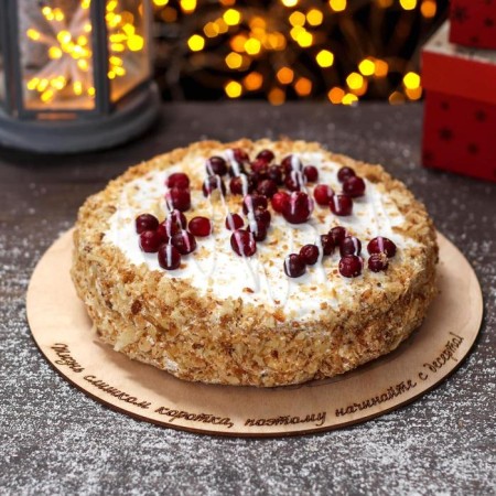 Tortovitsa “Life is too short, so start with dessert!”, D = 24.5 cm