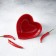 Ceramic Daramic Saladnik "Heart", 130 ml, 12.5 × 11.5 cm, red color