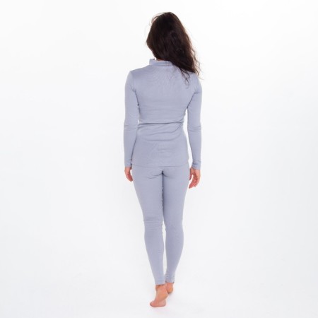 Women's thermal underwear (jumper, leggings) print wolf, light gray color, size 44-6