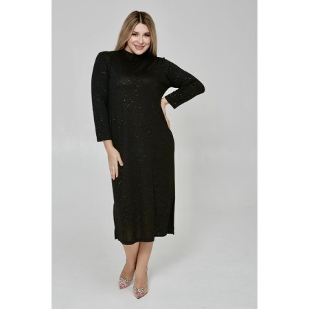 Female dress, size 64, black color-1