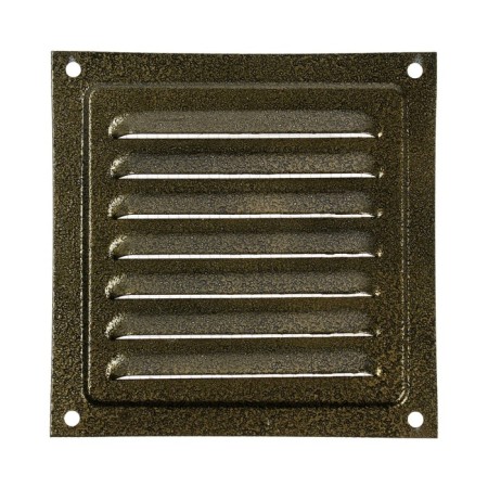 Ventilation grate Zein luxury RM1212Z, 125 x 125 mm, with a grid, metal, gold-3