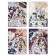 Gift notebook, A6, 100 sheets, a colored block, with a curly knife on a magnet, "anime", mix
