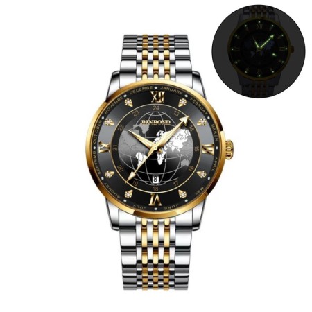 Men's wrist watches, D-4 cm, L-26 cm strap, 5 atm, luminous