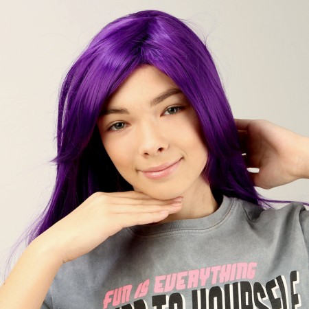 Carnival wig "anime" color purple, long-2