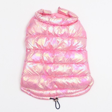 Dog jacket two -sided with a weight, size 16 (ds 36 cm, og 46 cm, ok 35 cm), pink-6