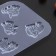 Form for chocolate and sweets plastic "dragons", cell size 5 × 4 cm, color transparent color