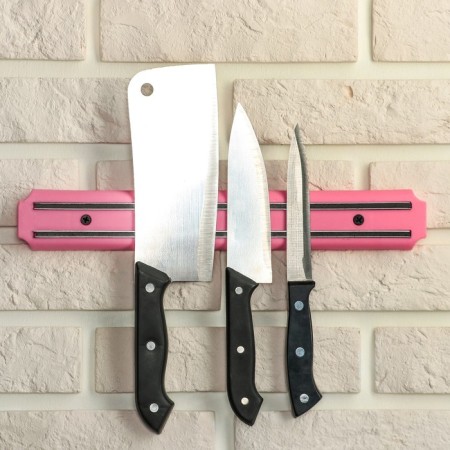 Magnetic knives holder, 33 cm, pink color