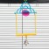 Bird swings with a rattle and bell, 10.7 x 21.7 cm, mix of flowers