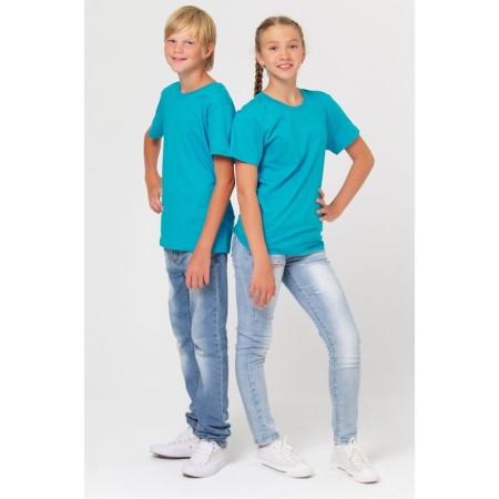 T -shirt for a boy, height 104 cm, turquoise color-1