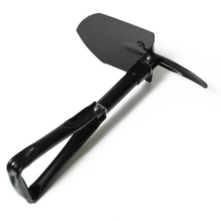 Tourist shovel, l = 47 cm, folding, saw, metal stalk, with a pen, in a case, Greengo-3