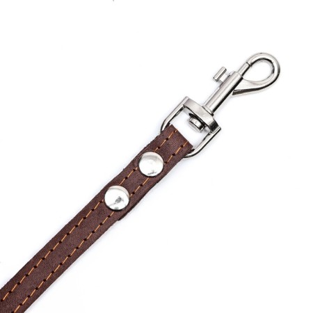 Leather leather single -layer long, 2 m x 1.6 cm, brown-4