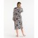 Women's robe elongated Ethel "Leopard", size 54-56, waffle 200g/m2, cotton